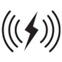 Icon for inductive charging.