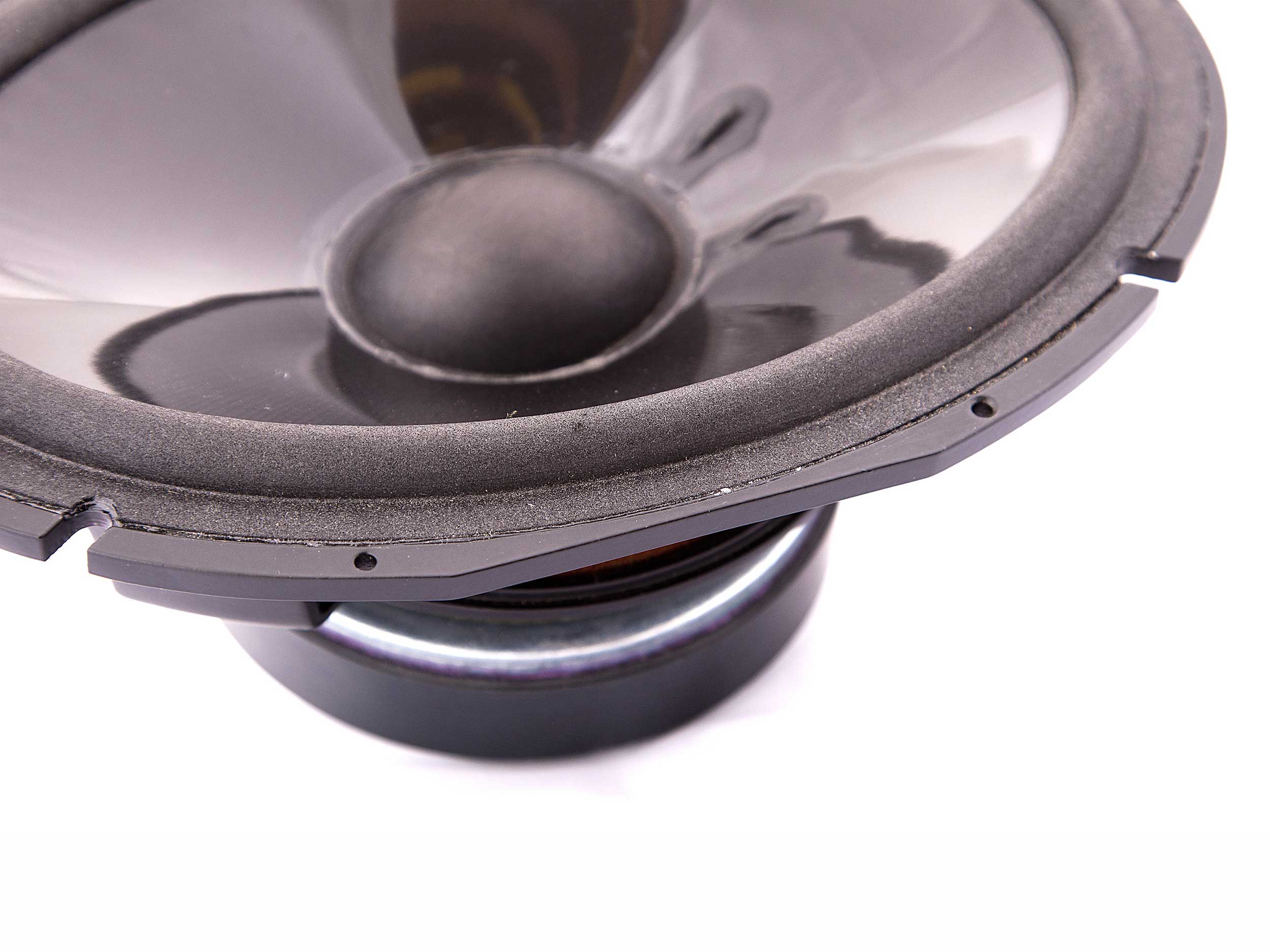 Close up of subwoofer.