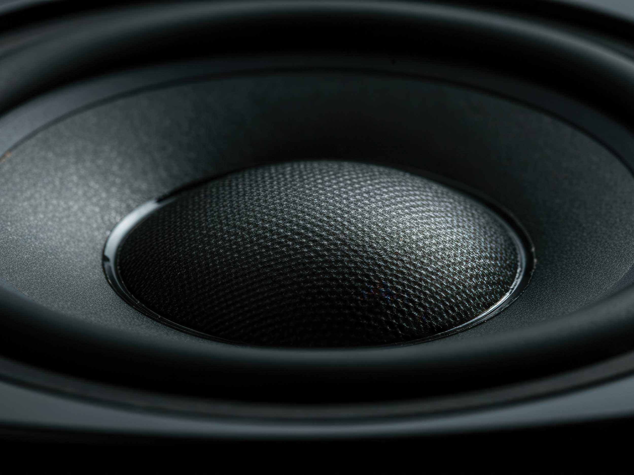 Artistic close up of speaker.